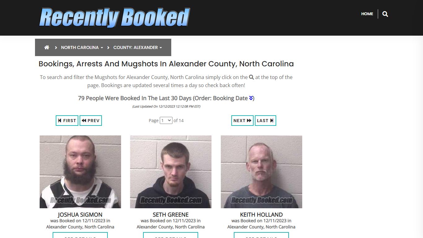 Bookings, Arrests and Mugshots in Alexander County, North Carolina